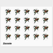 Robin met Personeel Ronde Sticker (Vel)