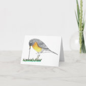Robin met Worm Kaart (Voorkant)