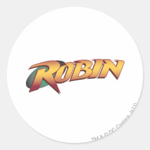 Robin Name Logo Ronde Sticker