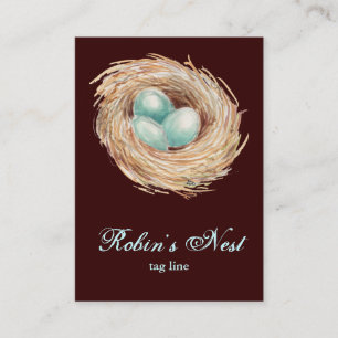 Robin Nest met Blue Eggs Custom Visitekaartjes