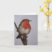 Robin Note Card Kaart (Gele Bloem)