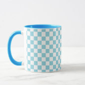 Robin Oeuf Bleu Combo Mug avec Motif Carré blanc (Gauche)
