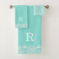 Robin Oeuf Bleu et dentelle Ensemble de serviettes
