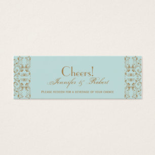 Robin Oeuf Bleu et or Damas Boire Billets