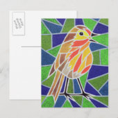 Robin on Glas in lood Briefkaart (Voorkant / Achterkant)