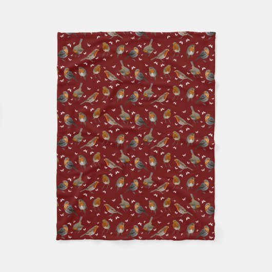 Robin Party Fleece Dekens (Bourgondie) (Voorkant)