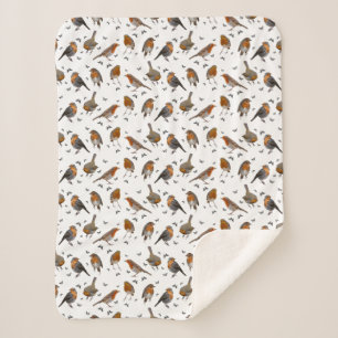 Robin Party Sherpa Blanket (kies kleur) Deken