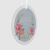 Robin Personnalisé De Noël Et Wreath De Vacances (devant)