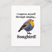Robin Red Breast Songbird Visitekaartje (Voorkant)