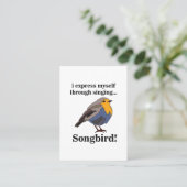 Robin Red Breast Songbird Visitekaartje (Staand voorkant)