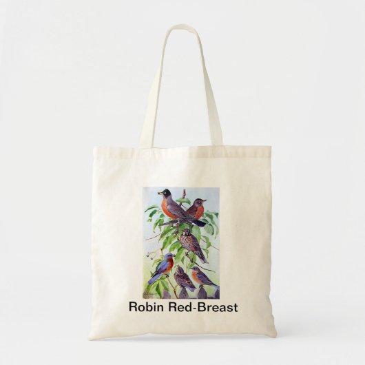 Robin Red Breast Tote Bag (Voorkant)