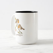 Robin Redsein Birds Mug personnalisé (Devant gauche)