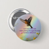 Robin Regenboog Ronde Button 5,7 Cm (Voorkant /achterkant)