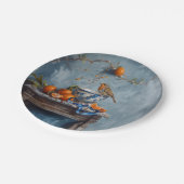 Robin - Ronde papieren Borden Papieren Bordje (Gekanteld)