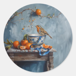 Robin - Ronde Stickers voor Stationery