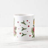 Robin rouge Poinsettia Christmas Mug (Centre)