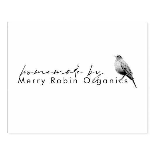 Robin Script Handgemaakt Door Rubberstempel (Afrduk)