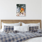 Robin Songbird avec Flocons de Neige Impression s (Insitu(Chambre))