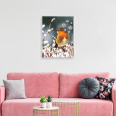 Robin Songbird avec Flocons de Neige Impression s (Insitu(Salon))