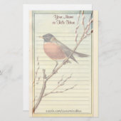 Robin Stationery Briefpapier (Voorkant / Achterkant)