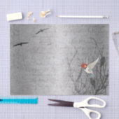 Robin vliegt tissuepapier (Craft)