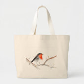 Robin waterverf kerstfeestbeest grote tote bag (Voorkant)
