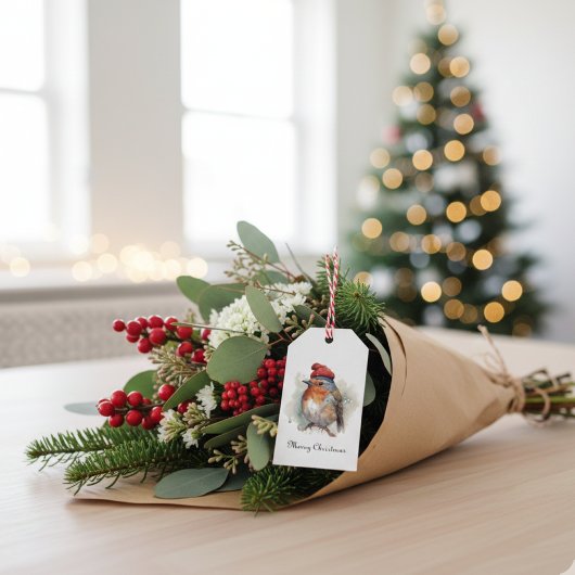 Robin Winter Delight, op maat Cadeaulabel