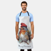 Robin Winter Delight, op maat Schort (Gedragen)