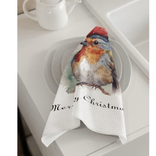 Robin Winter Delight, op maat Theedoek