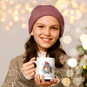 Robin Winter Delight, op maat Tweekleurige Koffiemok