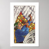 Robin Wood Tarot - 3 van Pentacles Poster (Voorkant)