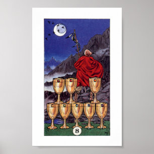 Robin Wood Tarot - 8 van Cups Poster