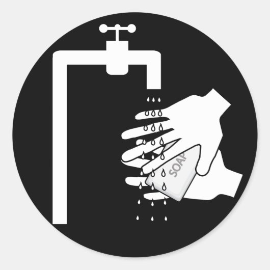 Robinet de savon à main - autocollants (Devant)