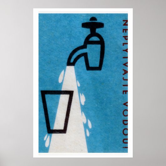 Robinet Versant un Verre d'Eau - Impression de Boî (Devant)