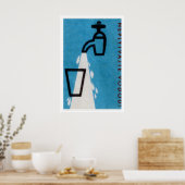 Robinet versant un verre d'eau - Impression Matchb (Cuisine)