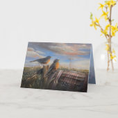 Robins 5 x 7" kaart (Gele Bloem)