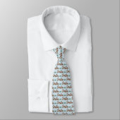 Robins Cravate texture double face (bleu clair) (Attaché)