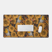 Robins dans le jardin d'automne sur noir (Clavier et souris)