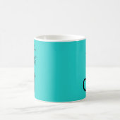 Robins Egg Blue Atomic Retro Cat Mok (Center)