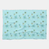 Robin's Egg Blue Atomic Starbursts Kitchen Towels Theedoek (Horizontaal)