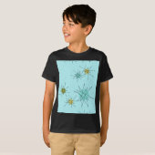 Robin's Egg Blue Atomic Starbursts T-Shirt (Voorkant volledig)