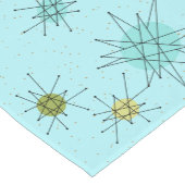 Robin's Egg Blue Atomic Starbursts Table Runner Korte Tafelloper (Hoek)