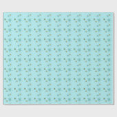 Robin's Egg Blue Atomic Starbursts Wrapping Paper Cadeaupapier (Vlak)