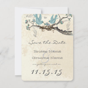 Robin's Egg Blue Birds Save the Date