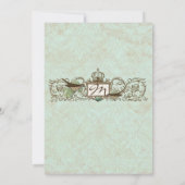  Robins Egg Blue Crown Swirl Flourish Kaart (Achterkant)