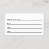 Robin's Egg Blue Dog Grooming Appointment Card Visitekaartje (Achterkant)