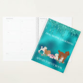 Robin's Egg Blue Dog Grooming Glitter Pet Services Planner (Display)