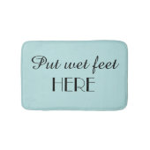 Robins Egg Blue en Black Funny Plush Bath Mat (Voorkant)
