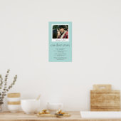 Robin's Egg Blue Huwelijksliefdesverhaal Poster (Keuken)