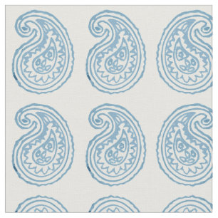 Robin's Egg Blue Paisley Fabric van Margaret Juul Stof
